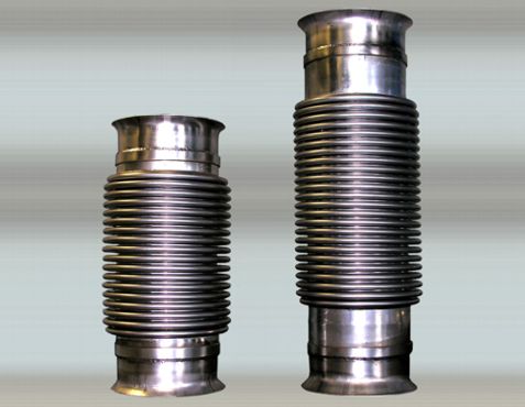 Heavy duty stainless steel flexible exhaust bellows