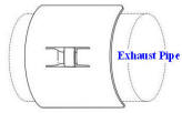 Exhaust heat shield with bracket