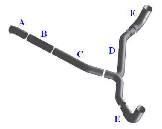 Western Star Heritage model exhaust layout, dual exhaust