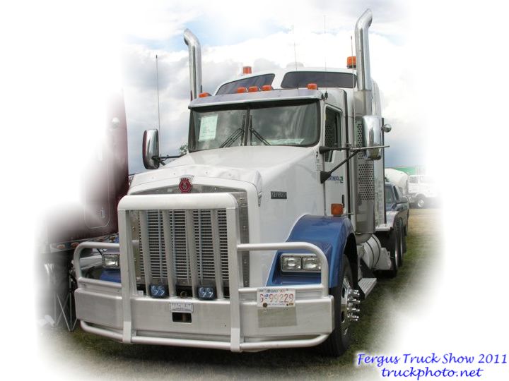 Blue on White Kenworth Highway Tractor Fergus Truck Show 2011