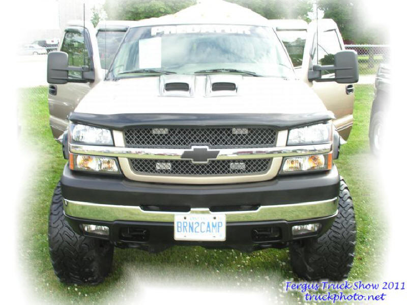 Bronze chevy pick up truck at Fergus Truck Show