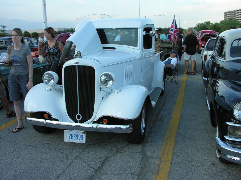 Antique Chevrolet pick up truck at Cruise Night Burlington, Ontario