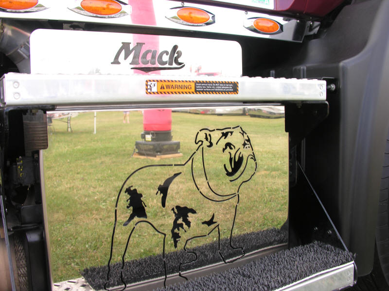 Chrome adorrnment on Mack Truck and Trailer combo at the 2011 Fergus Truck Show in Fergus, Ontario, Canada