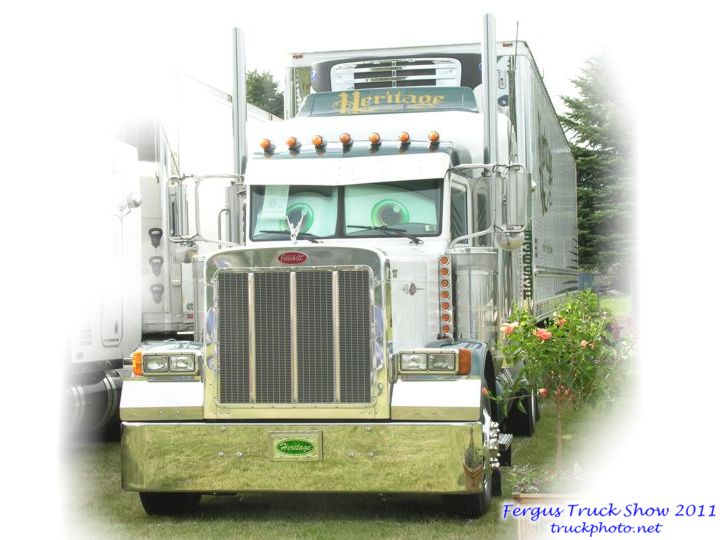White Heritage Peterbilt Dry Van Trailer Fergus Truck Show 2011