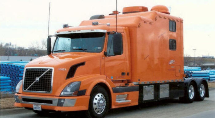 Volvo Truck with large sleeper bunk ready for the long haul