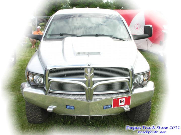 Silver Dodge Ram pick up truck at Fergus Truck Show