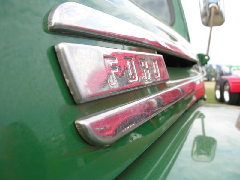 Side hood logo of old Ford pick up truck