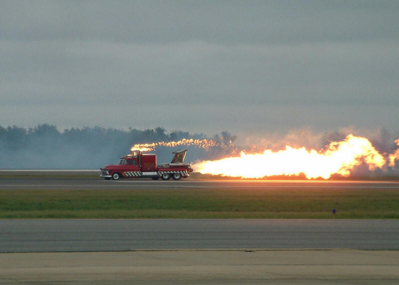 SUPER SHOCKWAVE Twin Engine flaming Jet Truck