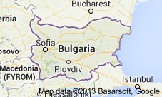 Map showing Bulgaria